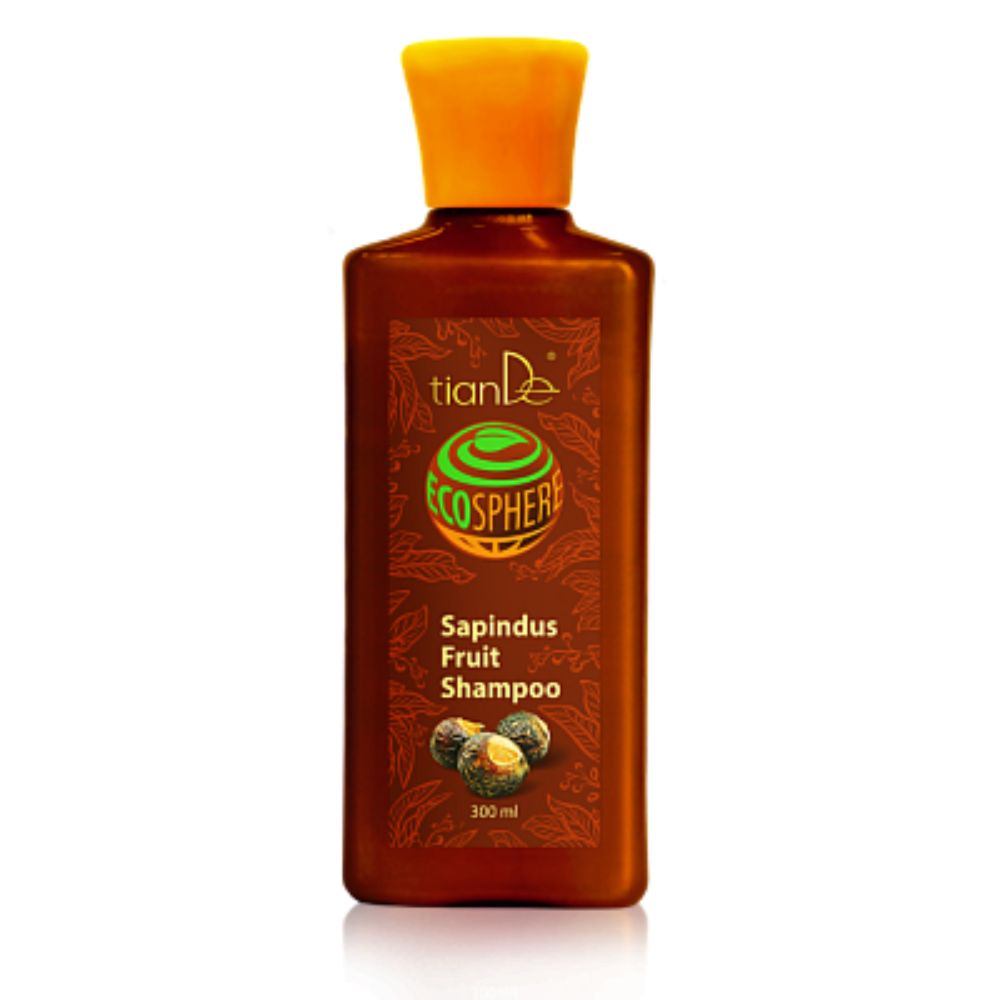 Naturalny szampon na bazie owoców z drzewa mydlanego przeciw łuszczycy i AZS