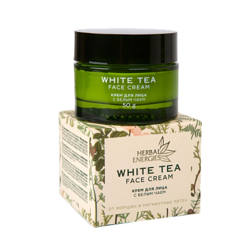 Herbal Energies peeling do twarzy i krem z białą herbatą
